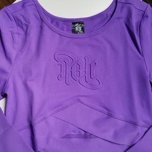 Off The Pole Purple Embossed Crop Top - Size M